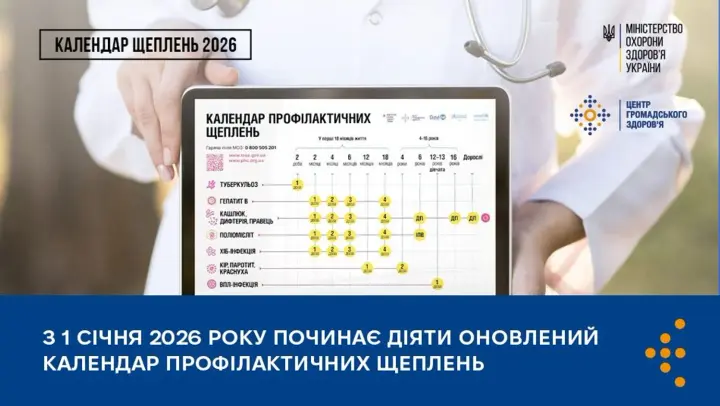 Ключові зміни в оновленому Календарі профілактичних щеплень Ключові зміни в оновленому Календарі профілактичних щеплень